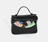 Small Leather Crossbody Bag With Zipper Genuine Leather Zipper Crossbody Bag Purse Womens - Annie Jewel