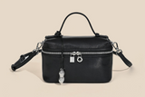 Ladies Small Black Leather Crossbody Purse Black Phone Crossbody Bag Womens - Annie Jewel
