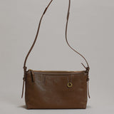 Genuine Leather Zipper Crossbody Bag Purse Womens Small Leather Crossbody Bag - Annie Jewel