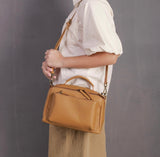 genuine leather satchel