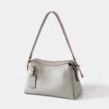 gray Small Leather Hobo Bags For Women Leather Hobo Bag With Zipper 