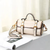 White Mini Barrel Bag For Women