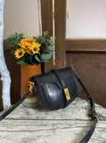 Women's Small Leather Crossbody Saddle Bag Saddle Leather Crossbody Bag