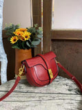 Women's Small Leather Crossbody Saddle Bag Saddle Leather Crossbody Bag