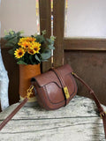 Women's Small Leather Crossbody Saddle Bag Saddle Leather Crossbody Bag