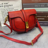 Women's Small Leather Crossbody Saddle Bag Red Saddle Leather Crossbody Bag