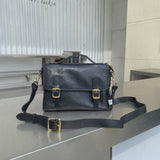 black Genuine Leather Satchel bag Small Satchel Purse For Ladies