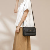genuine leather crossbody satchel purse