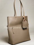Women's Pebbled Leather Shopper Tote Minimalist Pebbled Leather Tote DR