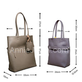 Women's Pebbled Leather Shopper Tote Minimalist Pebbled Leather Tote DR