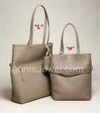 Women's Pebbled Leather Shopper Tote Minimalist Pebbled Leather Tote DR