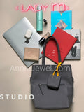 Women's Pebbled Leather Shopper Tote Minimalist Pebbled Leather Tote DR