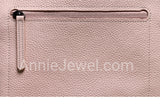 side of Women's Pebbled Leather Shopper Tote Minimalist Pebbled Leather Tote DR