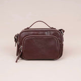 brown Leather Zip Crossbody Bag Zip Top Leather Crossbody Bag Womens - Annie Jewel