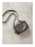brown Leather Zip Crossbody Bag Zip Top Leather Crossbody Bag Womens - Annie Jewel