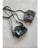 Black Leather Zip Crossbody Bag Zip Top Leather Crossbody Bag Womens - Annie Jewel
