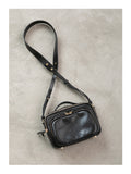 Black Leather Zip Crossbody Bag Zip Top Leather Crossbody Bag Womens - Annie Jewel