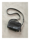 Black Leather Zip Crossbody Bag Zip Top Leather Crossbody Bag Womens - Annie Jewel