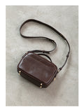 brown Leather Zip Crossbody Bag Zip Top Leather Crossbody Bag Womens - Annie Jewel