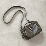brown Leather Zip Crossbody Bag Zip Top Leather Crossbody Bag Womens - Annie Jewel