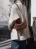 Leather Half Moon Shoulder Bag Half Moon Hobo Bag Half Moon Crossbody Bag Ladies - Annie Jewel