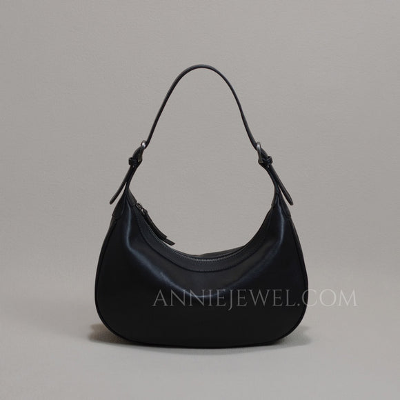 Leather Half Moon Shoulder Bag Half Moon Hobo Bag Half Moon Crossbody Bag Ladies - Annie Jewel