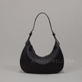 Leather Half Moon Shoulder Bag Half Moon Hobo Bag Half Moon Crossbody Bag Ladies - Annie Jewel