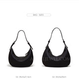 Leather Half Moon Shoulder Bag Half Moon Hobo Bag Half Moon Crossbody Bag Ladies - Annie Jewel