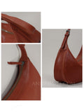 details of Half Moon Leather Bag Leather Half Moon Bag