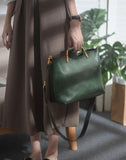 Genuine Leather Tote Purse Handmade Leather tote Bag green Womens