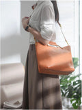 Genuine Leather Tote Purse tan Leather tote Bag Tan Womens