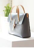 Handmade Full Grain Leather Briefcase Laptop Bag For Work Womens 