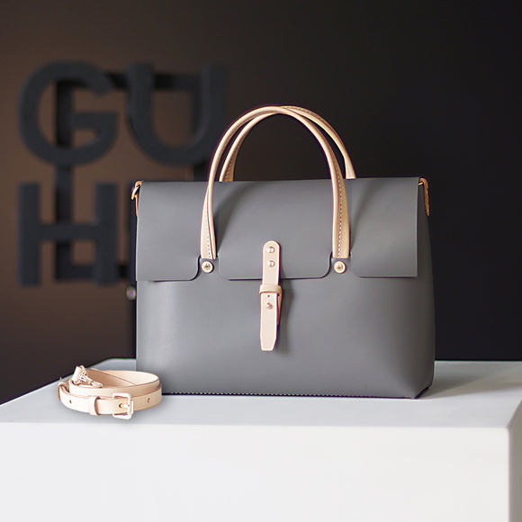 Handmade Full Grain Leather Briefcase Laptop Bag For Work Womens 