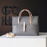 Handmade Full Grain Leather Briefcase Laptop Bag For Work Womens 
