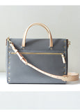 Handmade Full Grain Leather Briefcase Laptop Bag For Work Womens 
