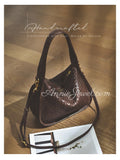brown Woven Leather Shoulder Bag Handwoven Leather Hobo Bag Intrecciato Style Bag - Annie Jewel
