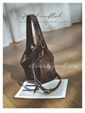 Soft Woven Leather Underarm Bag Vintage Style Woven Leather Handbag Womens - Annie Jewel