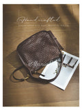 Genuine Leather Shoulder Bag Handwoven Leather Hobo Bag Intrecciato Style Bag - Annie Jewel