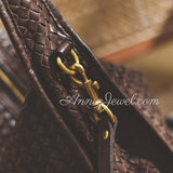 inner of Woven Leather Shoulder Bag Handwoven Leather Hobo Bag Intrecciato Style Bag - Annie Jewel