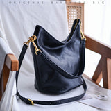 Women's Leather Hobo Bags hobo black Hobo Bucket Bag 