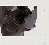 details of Genuine Leather Slouch Bag Hobo Shoulder Bag Cowhide Hobo Purse Womens - Annie Jewel