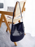 Women's Hobo Leather Crossbody Bag Minimalist Hobo Bag black hobo