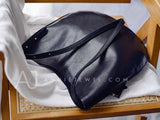 Women's Hobo Leather Crossbody Bag black hobo