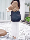 Women's black hobo shoulder bag Minimalist Hobo Bag