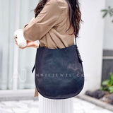 Women's Hobo Leather Crossbody Bag black hobo shoulder bag