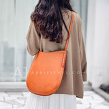 Women's Hobo Leather Crossbody Bag Minimalist Hobo Bag