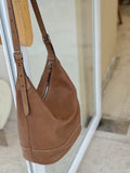 tan Leather Hobo Zipper Crossbody Leather Hobo Medium Hobo Purse Womens