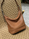 tan Leather Hobo Zipper Crossbody Leather Hobo Medium Hobo Purse Womens