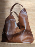 brown Leather Tote Bags For Women Hobo Leather Tote bag Slouchy Hobo Shoulder Bag 