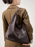 Genuine Leather Tote Bags For Women Hobo Leather Tote bag Slouchy Hobo Shoulder Bag 